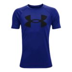 Kortærmet T-shirt til Mænd Under Armour Tech Big Logo Blå 10-12 år