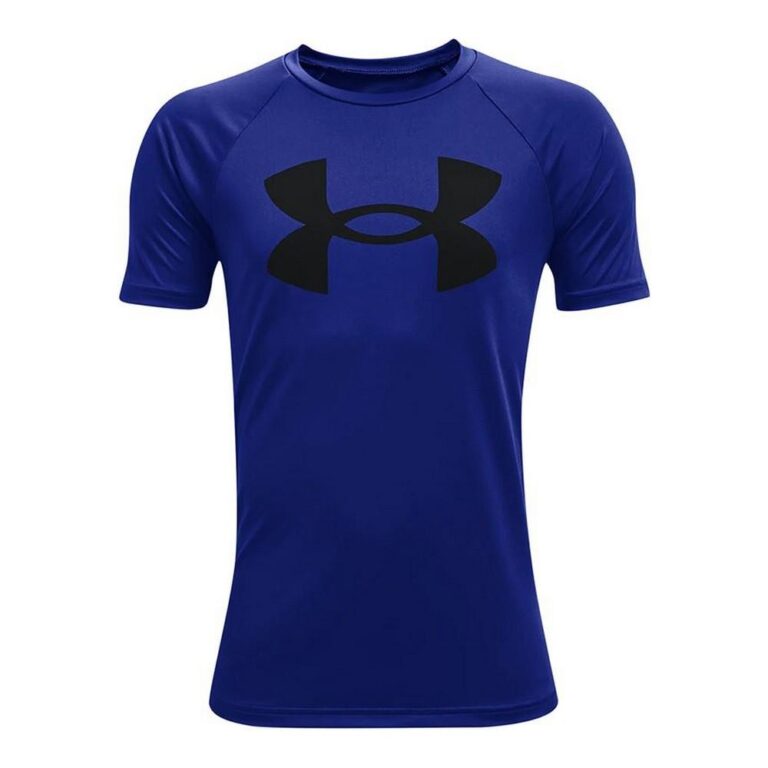 Kortærmet T-shirt til Mænd Under Armour Tech Big Logo Blå 10-12 år