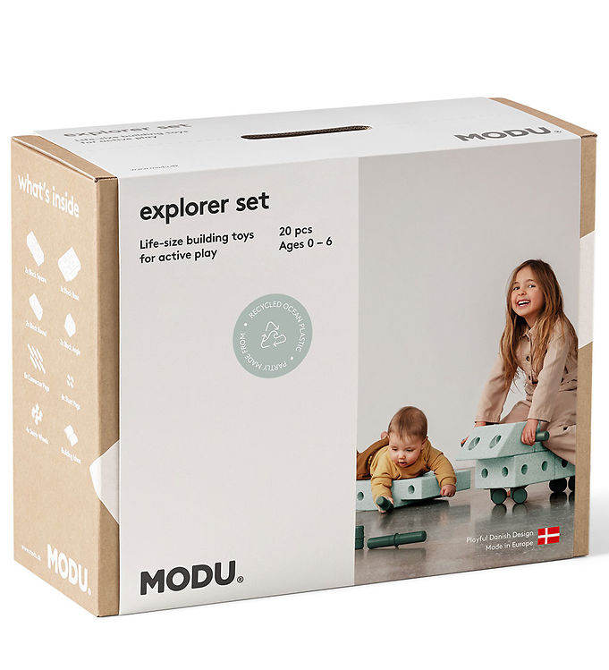 MODU Explorer Sæt - 20 Dele - Ocean Mint/Forest Green