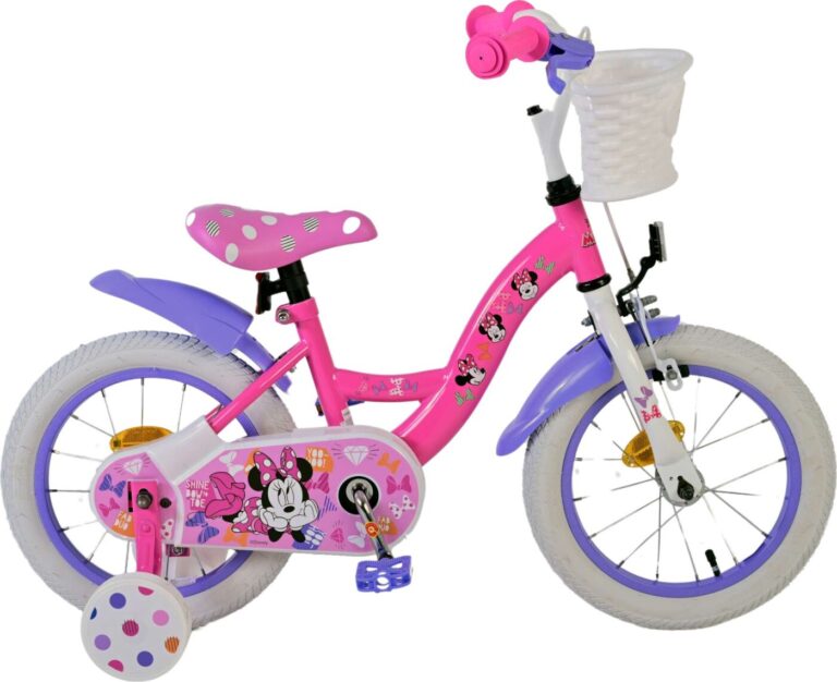 Minnie Mouse - Cykel Med Støttehjul Til Børn - 14" - Volare