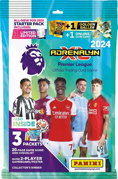 Panini Adrenalyn XL: Premier League 2023/2024 - StartersÃ¦t - Mappe, 3 Booster Packs & Limited-Kort