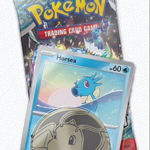 Pokemon Blister Pack - 1-Pack Checklane Blister: 1 Scarlet & Violet: Stellar Crown Booster Pakke + Horsea Black Star Promo & Pokemon MÃ¸nt