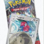 Pokemon Blister Pack - 1-Pack Checklane Blister: 1 Scarlet & Violet: Stellar Crown Booster Pakke + Porygon2 Black Star Promo & Pokemon MÃ¸nt