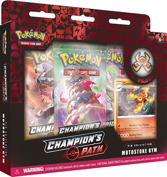 Pokemon Champion's Path - Pin Collection: Motostoke Gym - 3 Boosters, Promo & Pin