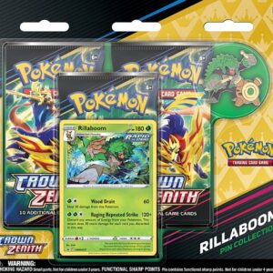 Pokemon Crown Zenith - Pin Collection Blister: Rillaboom