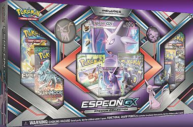 Pokemon GX Box: Espeon-GX Premium Collection - 6 Boosters, 2 GX, Promo & Oversize kort