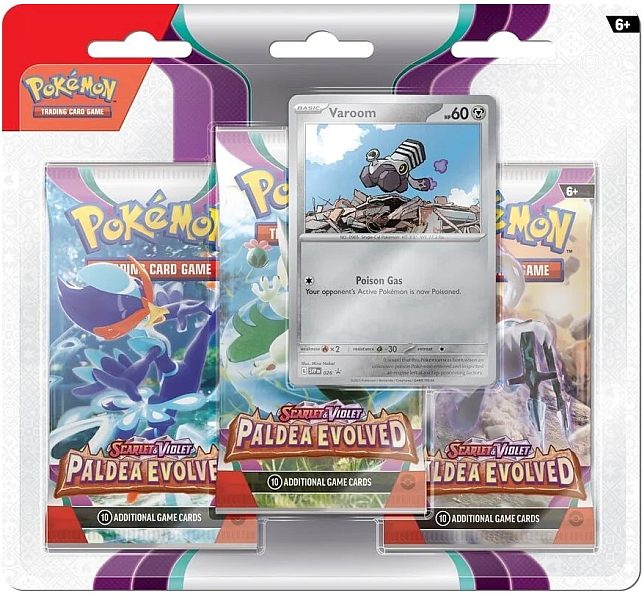 Pokemon SV02 Paldea Evolved 3-Pack Blister: Varoom