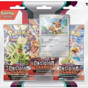 Pokemon SV03 Obsidian Flames 3-Pack Blister: Eevee