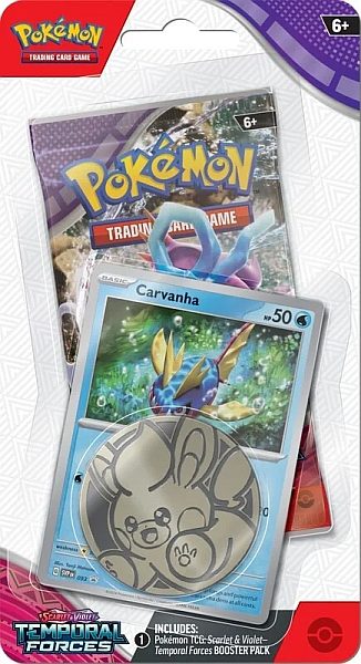 Pokemon SV05 Paradox Rift Checklane Blister: Carvanha