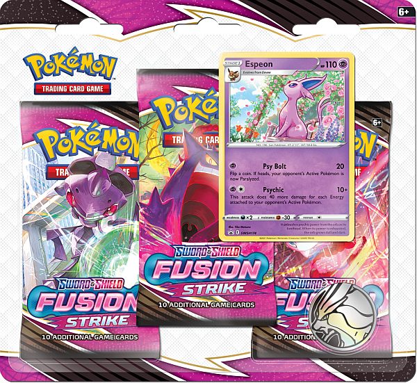 Pokemon SWSH Fusion Strike 3-Pack Blister: Espeon