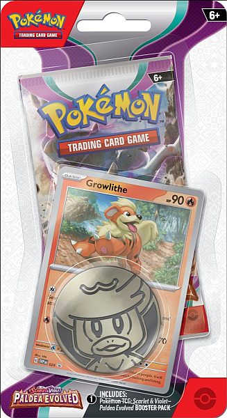 Pokemon Scarlet & Violet: Paldea Evolved Checklane Blister: Growlithe