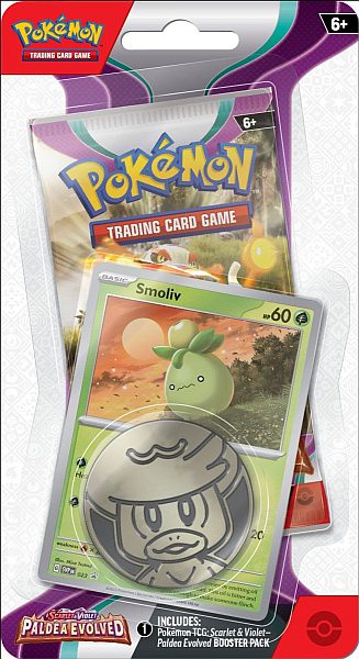 Pokemon Scarlet & Violet: Paldea Evolved Checklane Blister: Smoliv