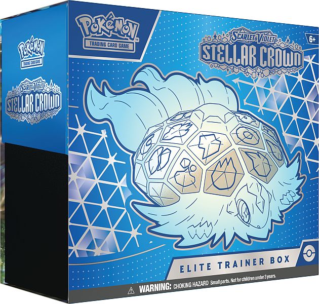 Pokemon Scarlet & Violet: Stellar Crown - Elite Trainer Box (Noctowl) - Turneringsboks for begyndere - 9 Boosters