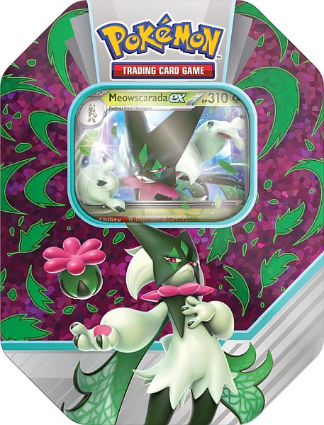 Pokemon Tin Kasse - 2023 Wave 3 Fall: Meowscarada - Paldea Partners Collector's Tin Box