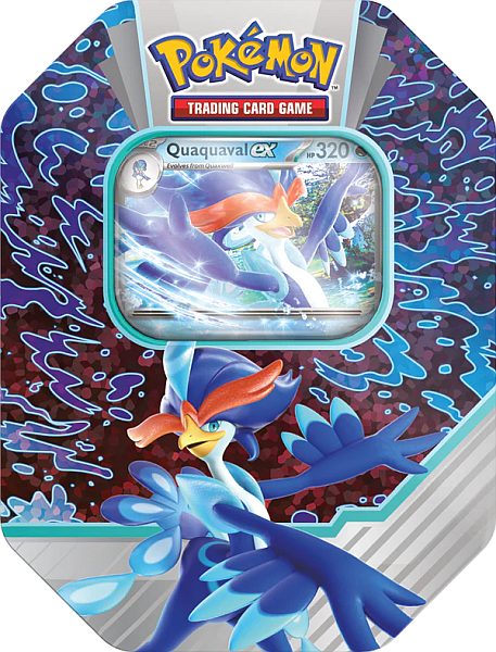 Pokemon Tin Kasse - 2023 Wave 3 Fall: Quaquaval - Paldea Partners Collector's Tin Box