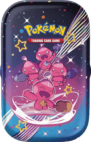 Pokemon Tin Kasse - 2024 Winter Scarlet & Violet: Paldean Fates Mini Tin: Tinkatink (2 Boosters & KlistermÃ¦rker)