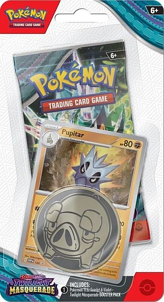 Pokemon Twilight Masquerade Checklane Blister: Pupitar