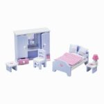 Tidlo Wooden Dollhouse Furniture Bedroom 6 pieces