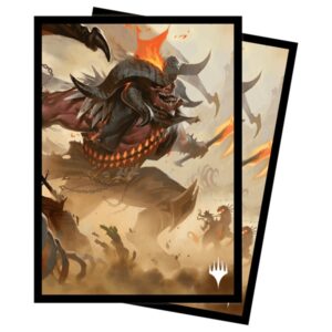 100 Lommer! Magic Outlaws of Thunder Junction: Key Art 6 - Rakdos, The Muscle - Matte Deck Protector Sleeves - Ultra Pro #38359