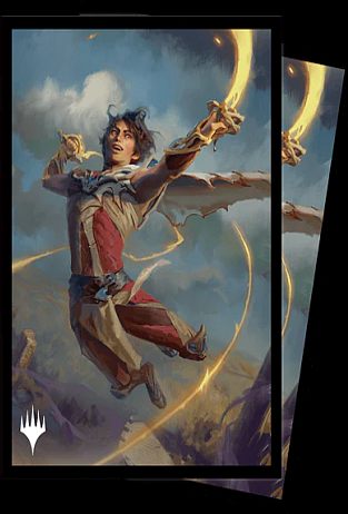 100 Lommer! Magic Wilds of Eldraine: V2 - Kellan, the Fae-Blooded (Adventure Frame) - Matte Deck Protector Sleeves - Ultra Pro #38023