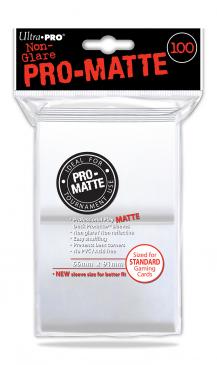 100 lommer - Ultra Pro - PRO-Matte: White (Hvid) (HÃ¸j kvalitet) - Non-Glare - Professional Sleeves #84513