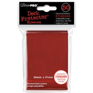 50 lommer - Ultra Pro - PRO-Gloss: Red (RÃ¸de) (HÃ¸j kvalitet) - Lava Red Sleeves #82672