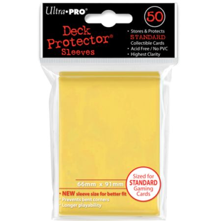 50 lommer - Ultra Pro - PRO-Gloss: Yellow (Gule) (HÃ¸j kvalitet) - Canary Yellow Sleeves #82675