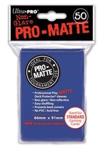 50 lommer - Ultra Pro - PRO-Matte: Blue (BlÃ¥) (HÃ¸j kvalitet) - Non-Glare - Professional Sleeves #82653