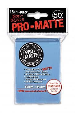 50 lommer - Ultra Pro - PRO-Matte: Light Blue (LyseblÃ¥) (HÃ¸j kvalitet) - Non-Glare - Professional Sleeves #84188