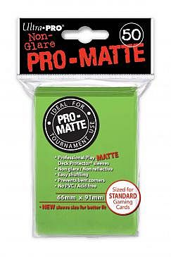 50 lommer - Ultra Pro - PRO-Matte: Lime Green (LysegrÃ¸nne) (HÃ¸j kvalitet) - Non-Glare - Professional Sleeves #84190