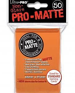 50 lommer - Ultra Pro - PRO-Matte: Orange (HÃ¸j kvalitet) - Non-Glare - Professional Sleeves #84184