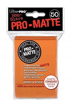 50 lommer - Ultra Pro - PRO-Matte: Orange (HÃ¸j kvalitet) - Non-Glare - Professional Sleeves #84184