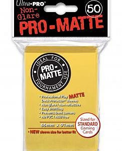 50 lommer - Ultra Pro - PRO-Matte: Yellow (Gule) (HÃ¸j kvalitet) - Non-Glare - Professional Sleeves #84186