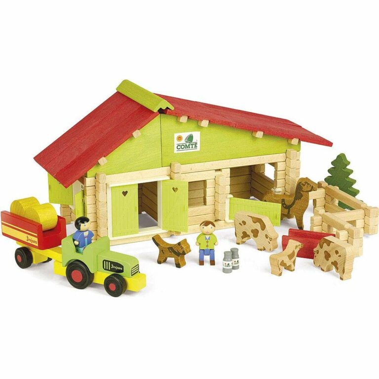 Action Figurer Jeujura Wooden Farm 140 Dele Playset