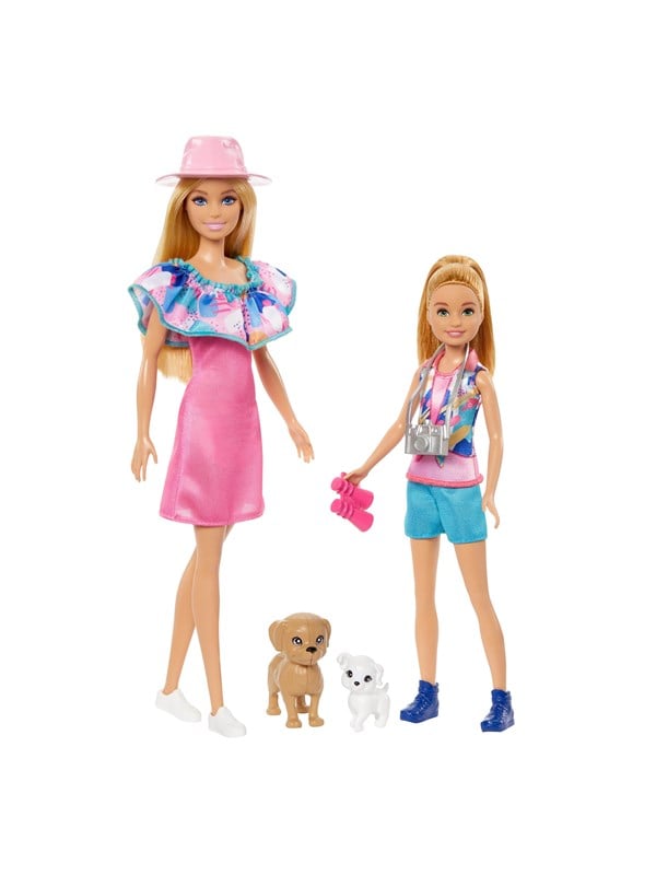 Barbie And Stacie Sister Doll Set with 2 Pet Dogs