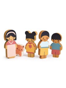 Mentari Doll house Figures - Family With Cat