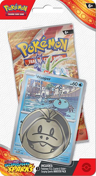 Pokemon SV08: Surging Sparks Checklane Blister: Wooper