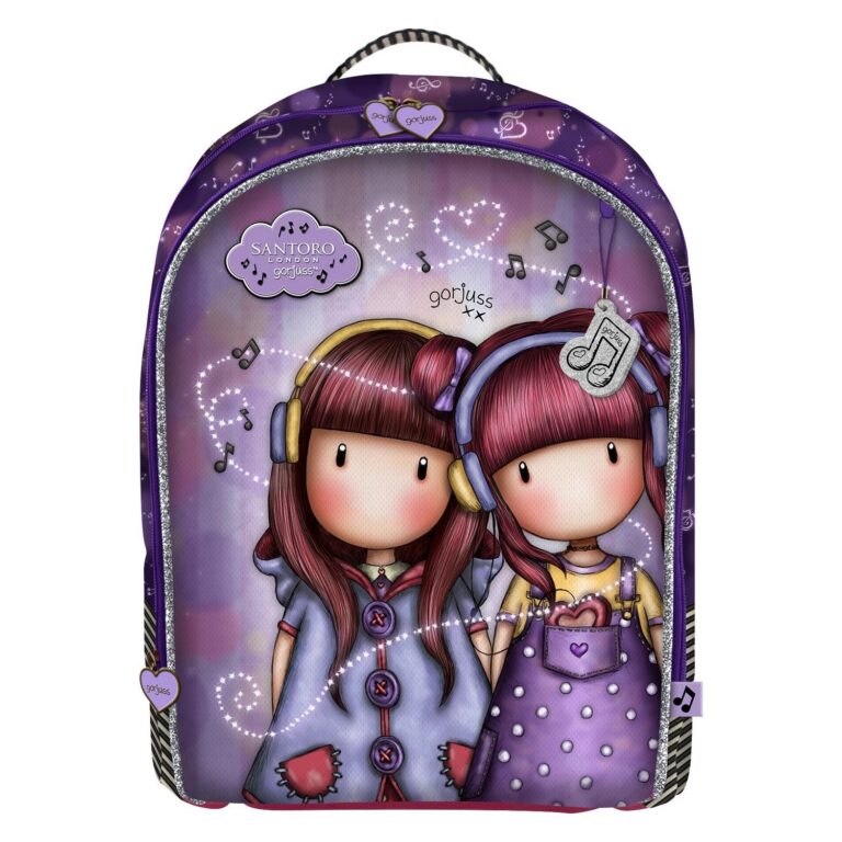 Skoletaske The Duet Gorjuss M572A Lilla 32 x 45 x 13.5 cm