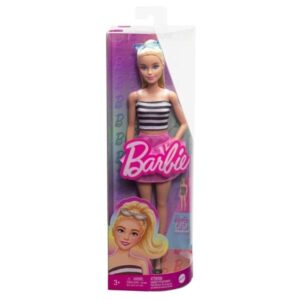 Barbie Fashionista Dukke Sort/Hvid Kjole