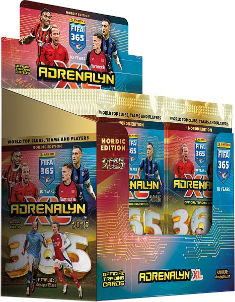 Panini Adrenalyn XL: FIFA 365 2025 Nordic Edition - Booster Display - 1 Box med 50 Pakker