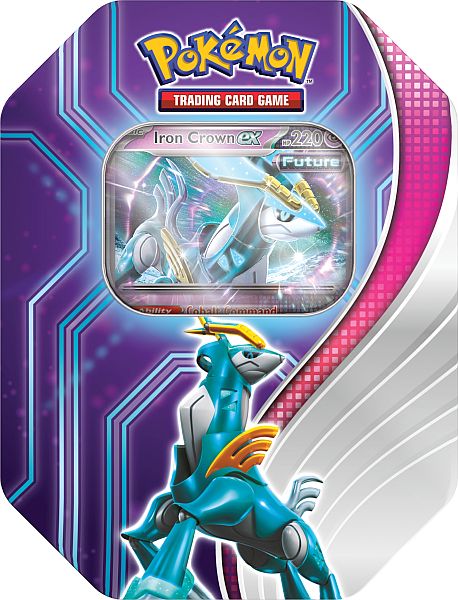 Pokemon Tin Kasse - 2024 Wave 3 Fall: Iron Crown ex (Future Cobalion) - Paradox Destinies Collector's Tin Box (4 Boosters)