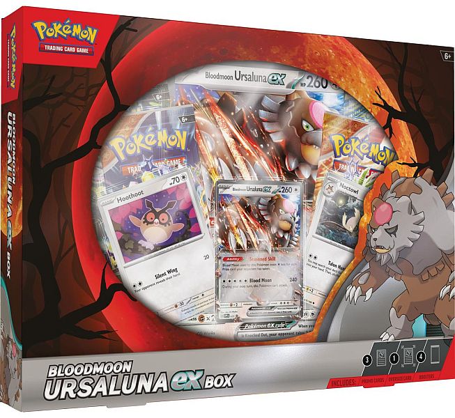 Pokemon ex Box: Bloodmoon Ursaluna ex (2024) (4 Boosters)