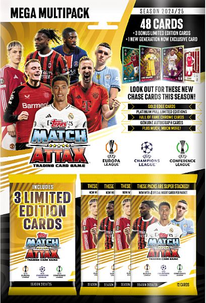 Topps Match Attax - Match Attax 2024/2025: UEFA Champions League - Mega Multipack (Boosters + Limited Edition)