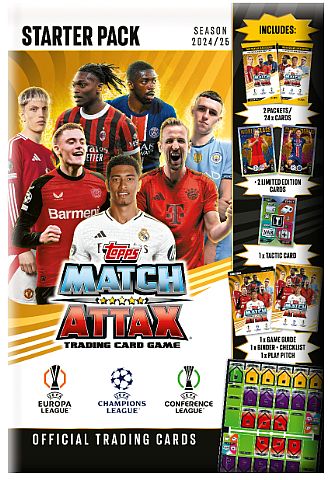 Topps Match Attax - Match Attax 2024/2025: UEFA Champions League - Starter Pack (StartersÃ¦t med Boosters, Mappe og mere!)