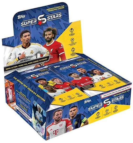 Topps UCC Superstars 2023/2024 (UEFA Champions League) - Booster Display (Box med 24 Pakker)