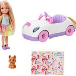 Barbie - Club Chelsea Doll & Unicorn Car (gxt41)