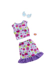 Barbie Doll Clothing Fashion Pack With Floral Top Skirt & Accessories