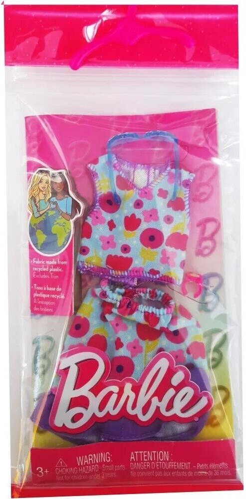 Barbie - Fashion And Accessories Complete Look - Small Flowers (hrh39)