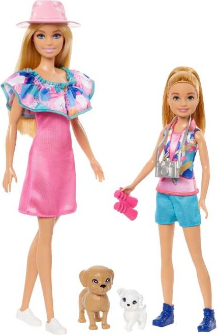 Barbie - Stacie & Barbie Doll Set With 2 Pets (hrm09)