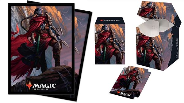 Deck Box PRO 100+ & 100 Kortlommer! (Matte Deck Protector Sleeves) - Magic - Zendikar Rising: V2 - Anowon, the Ruin Thief - Ultra Pro #18464